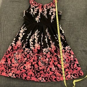 WHBM fit and flare dress with notch cut neckline